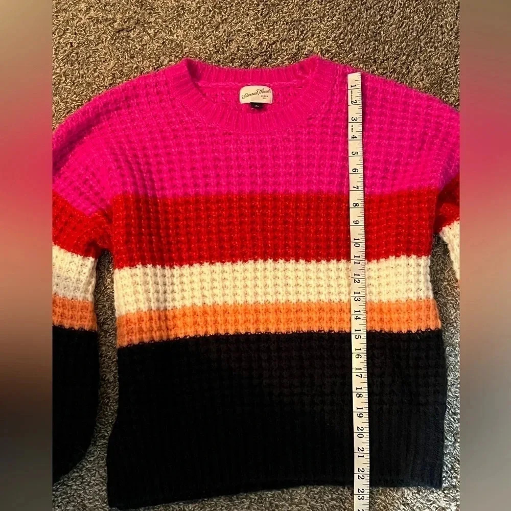Universal Thread Waffle Knit Color Block Sweater.… - image 7